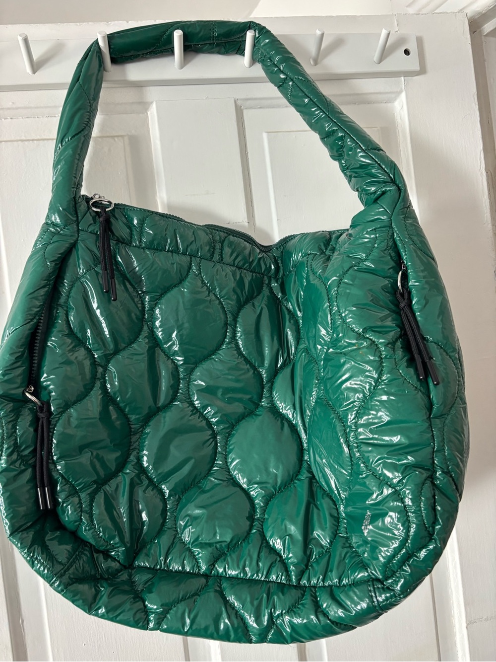 Quilted Emerald Green Free People Carryall